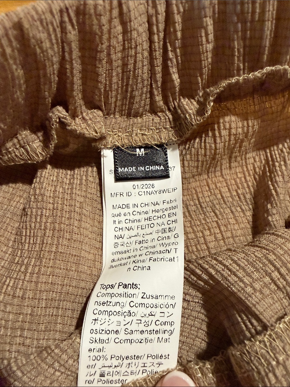 Cover-Up Short and Button Up Shirt Set in Light Tan/Taupe- Women’s Medium - Picture 6 of 7